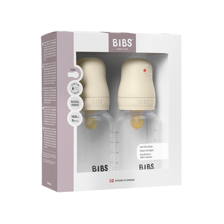 BPA-Free PP Bottle Set 5oz 2 Pk Latex- Ivory (Slow Flow) by Bibs