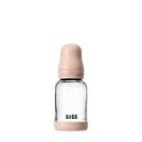 Baby Glass Bottle Set 4oz Silicone- Blush (Slow Flow) by Bibs