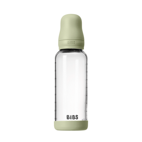 Baby Glass Bottle Set 8oz Latex- Sage (Medium Flow) by Bibs