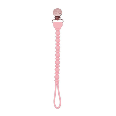 Sweetie Strap™ - Beaded Pacifier Clip - Pink w/ Rose Gold Clip by Itzy Ritzy