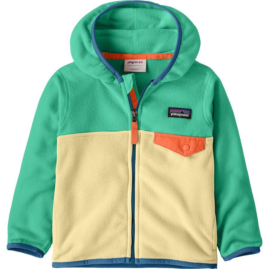 Baby Micro D Snap-T Jkt- Buttercup Yellow w/Aqua Stone by Patagonia