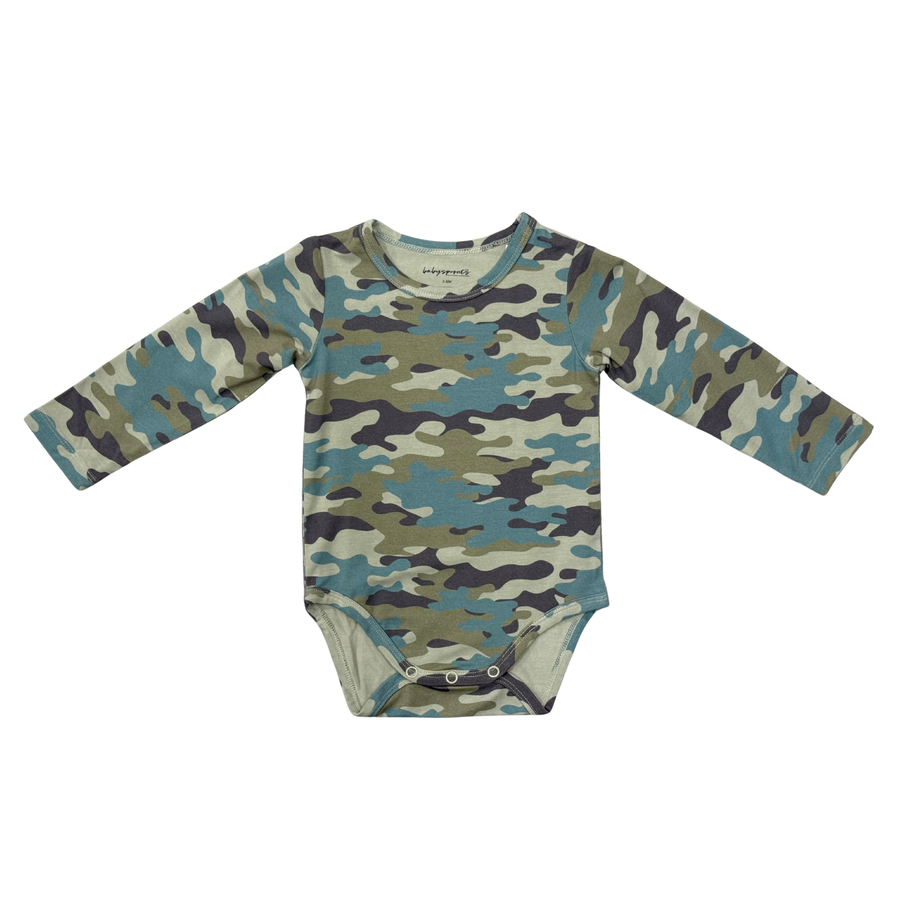 Long Sleeve Bodysuit- Camouflage by Babysprouts