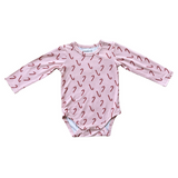 Baby Long Sleeve Bodysuit- Candy Cane by Babysprouts