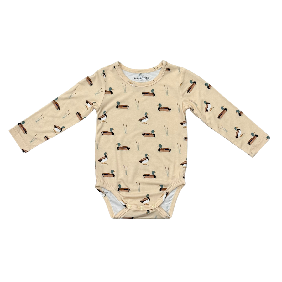 Long Sleeve Bodysuit- Mallard Ducks by Babysprouts