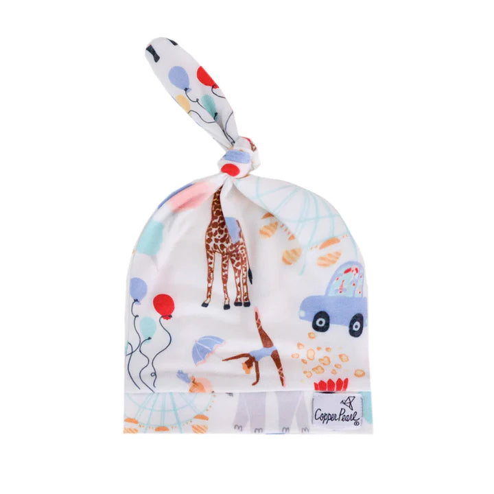 Top Knot Hat 0-4M in Bailey by Copper Pearl