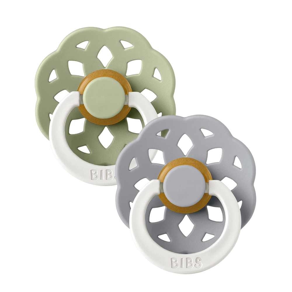 Boheme GLOW Pacifiers 2 Pack- Sage/Cloud by Bibs