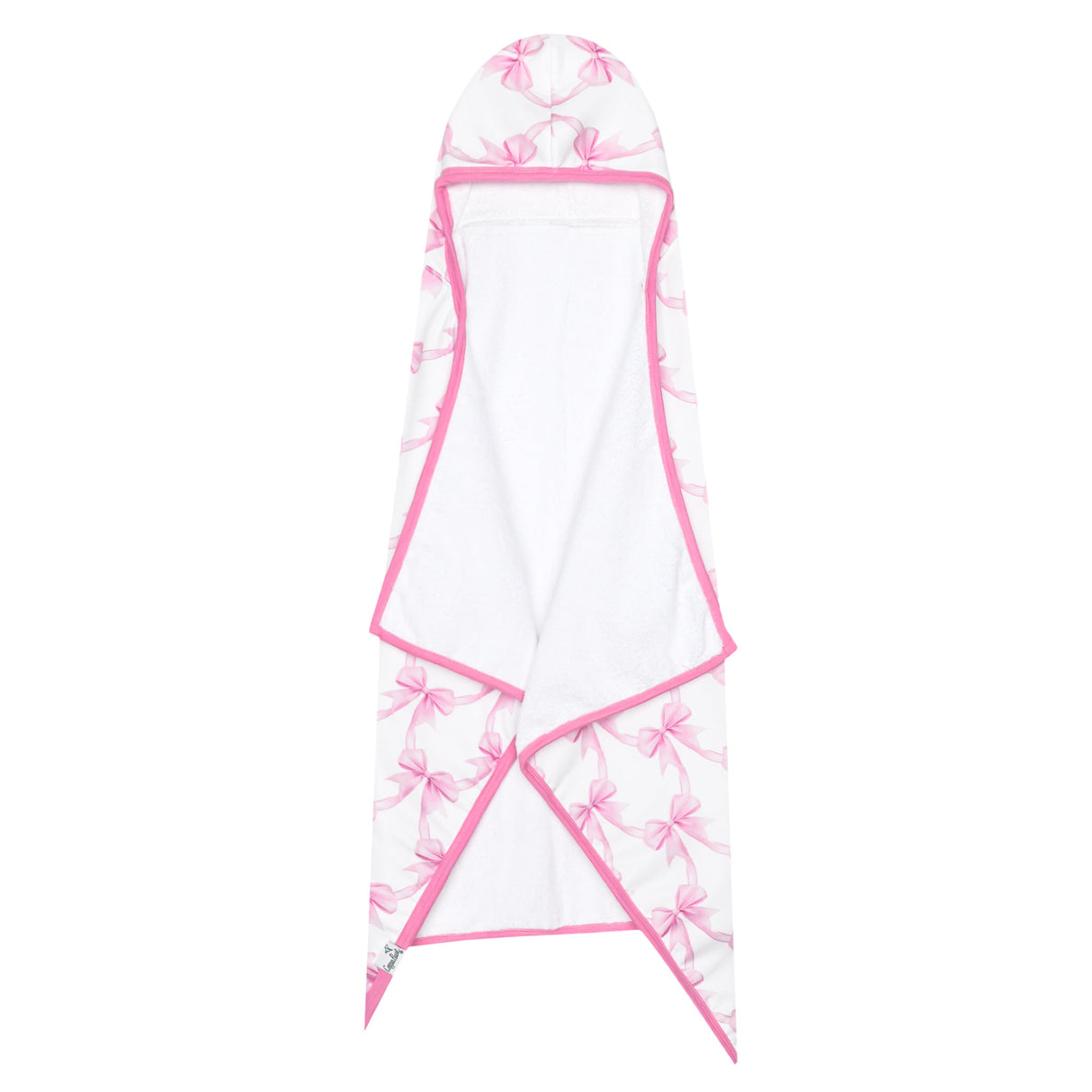 Premium Big Kid Hooded Towel- Bow My Gosh by Copper Pearl