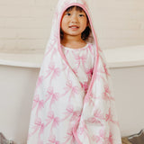Premium Big Kid Hooded Towel- Bow My Gosh by Copper Pearl