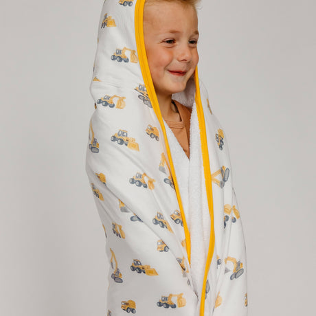 Premium Big Kid Hooded Towel- Dozer by Copper Pearl