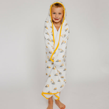 Premium Big Kid Hooded Towel- Dozer by Copper Pearl