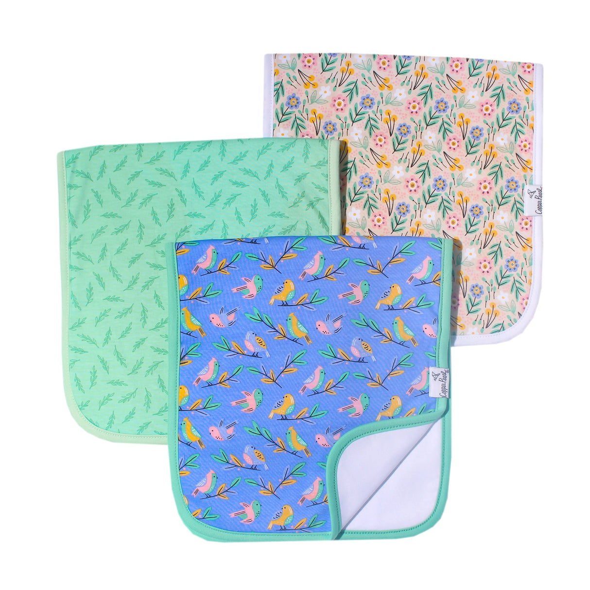 Premium Burp Cloths- Birdie by Copper Pearl