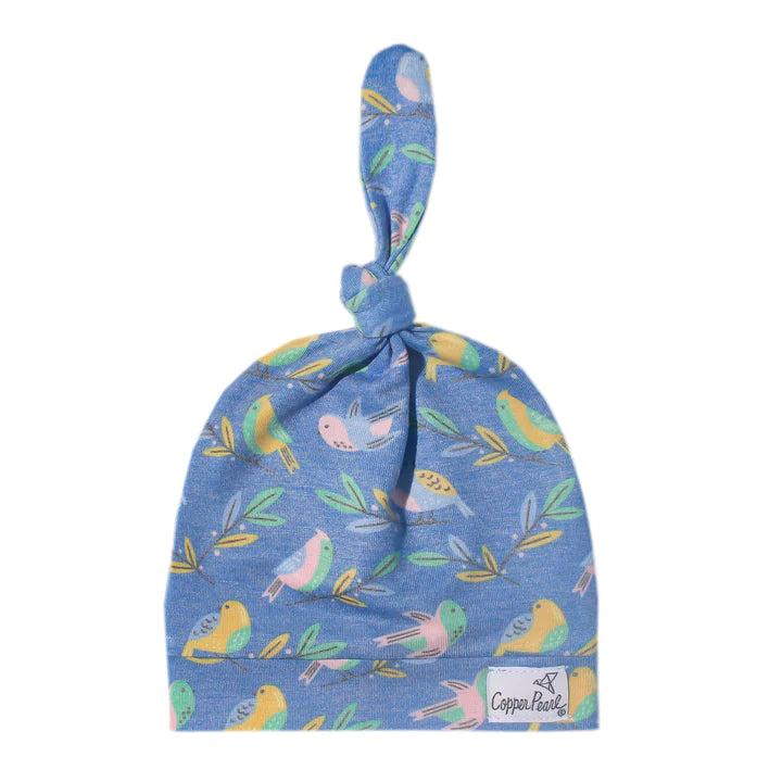 Top Knot Hat 0-4M in Birdie by Copper Pearl