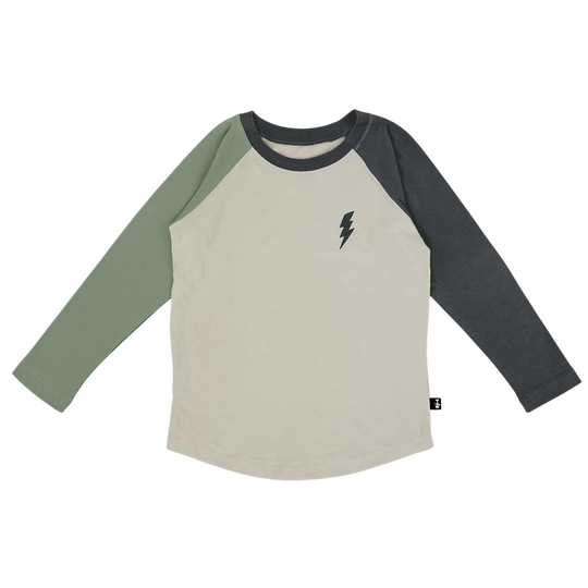 Long Sleeve Raglan- Bolt by Tiny Whales