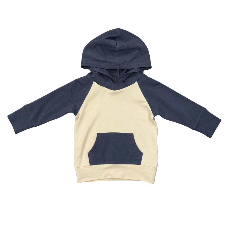 Boys Raglan Hoodie- Nightfall Blue by Babysprouts