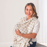 Breastfeeding Boss™- Taupe Checkerboard by Itzy Ritzy