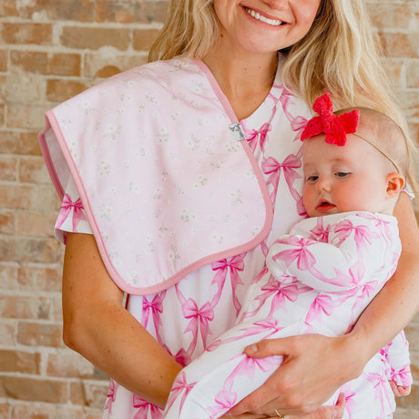 Premium Burp Cloths- Bow My Gosh by Copper Pearl