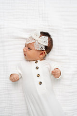 Lace Bow - Ivory Daisy Headband by Lou Lou & Company