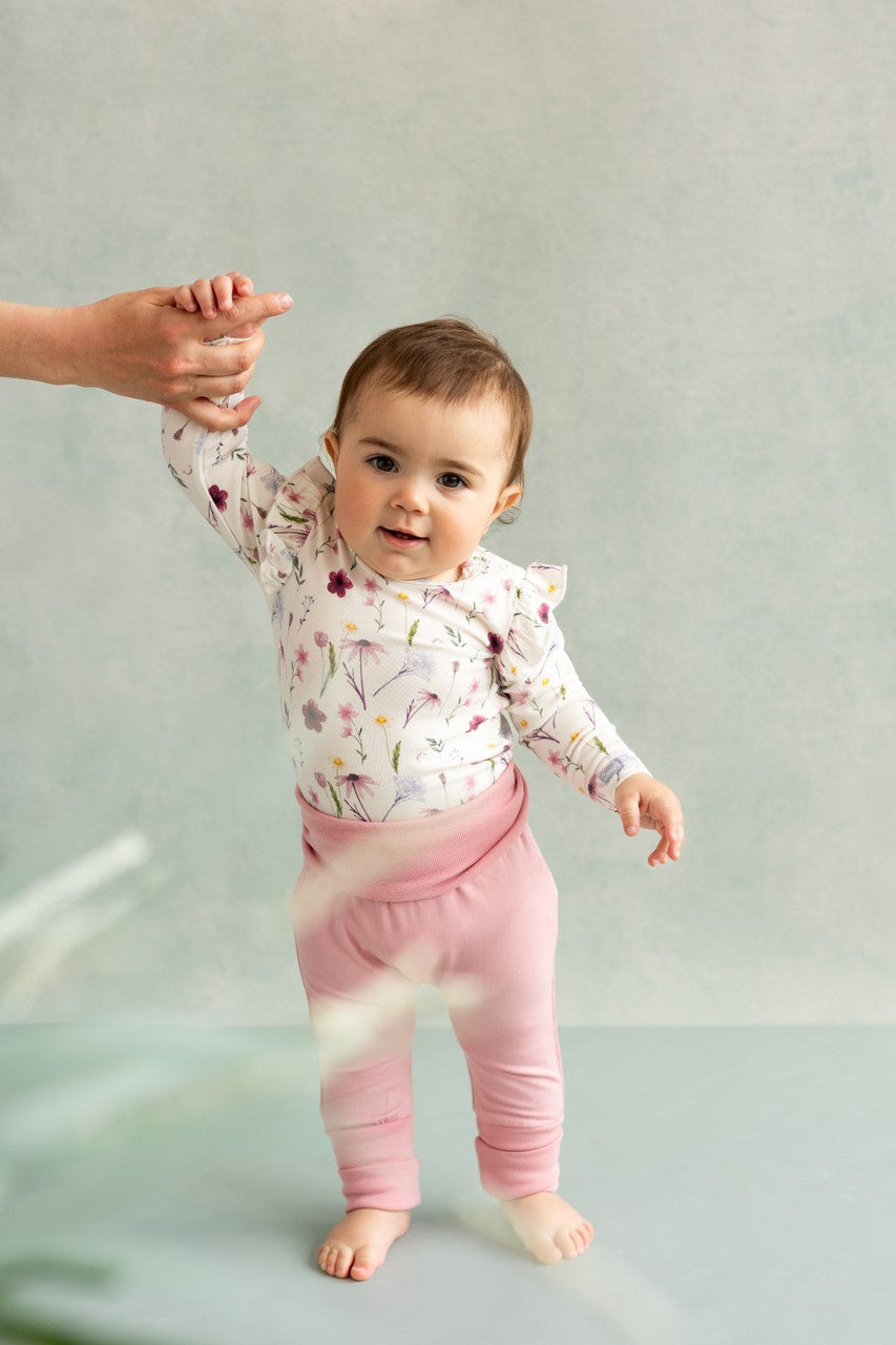 Modal Bodysuit- Floral on Cream by Coccoli