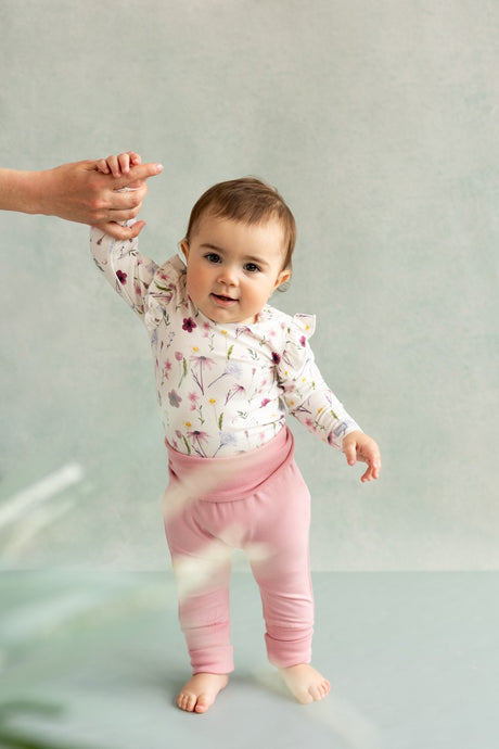 Modal Bodysuit- Floral on Cream by Coccoli