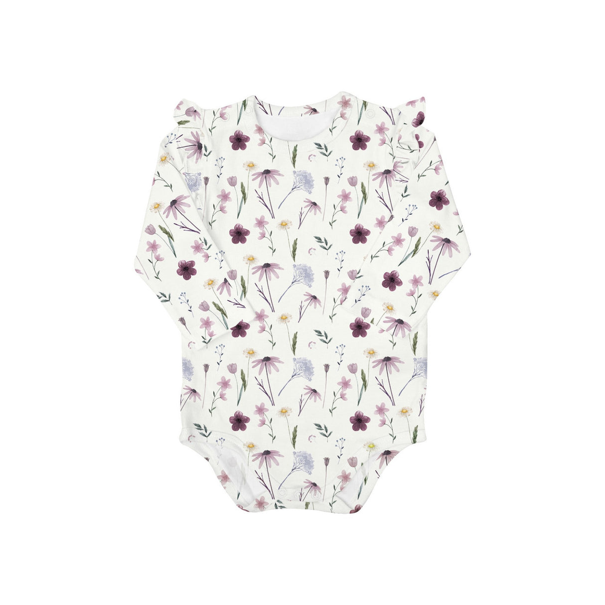 Modal Bodysuit- Floral on Cream by Coccoli