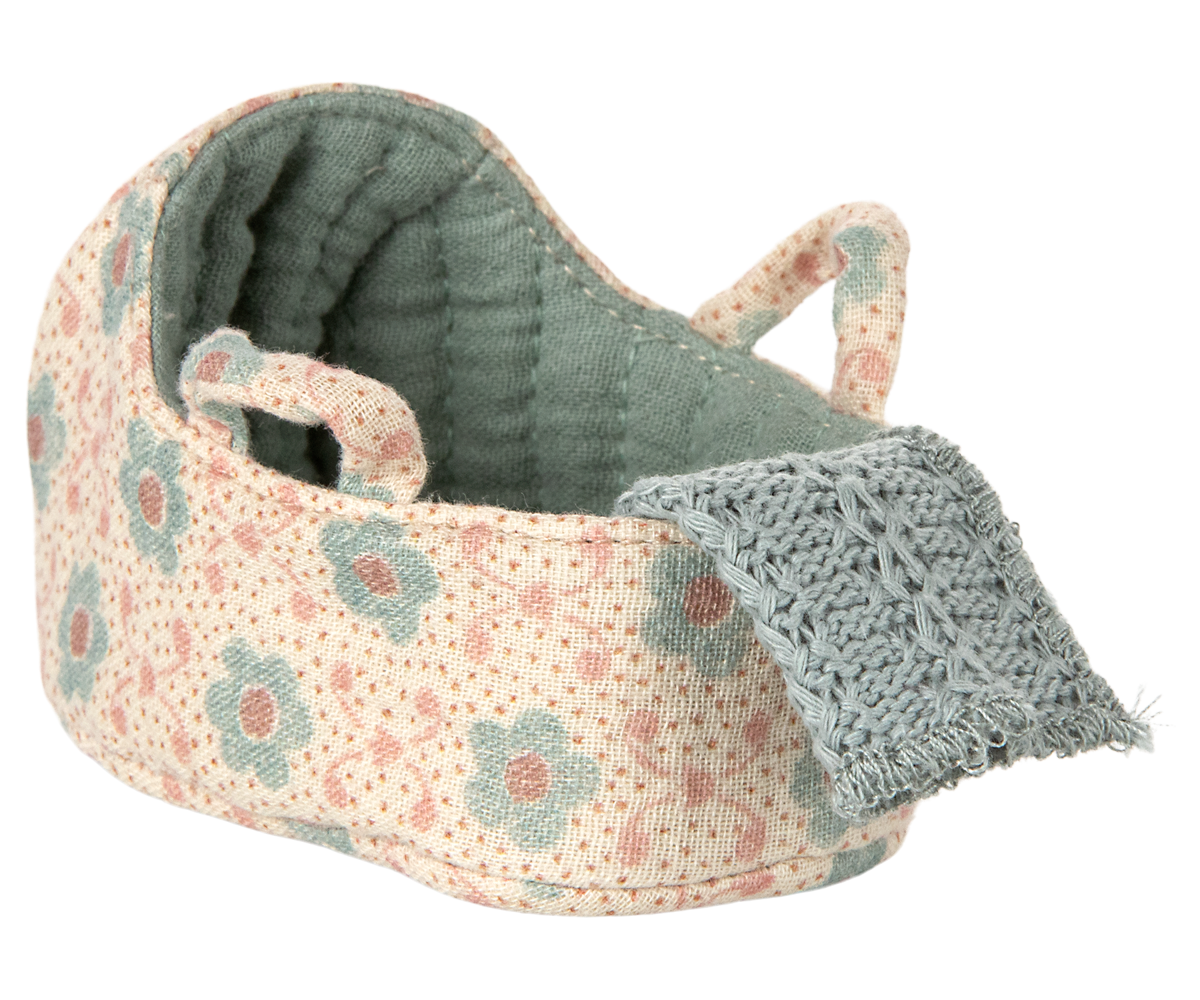 Carry cot, Baby mouse - Blue by Maileg