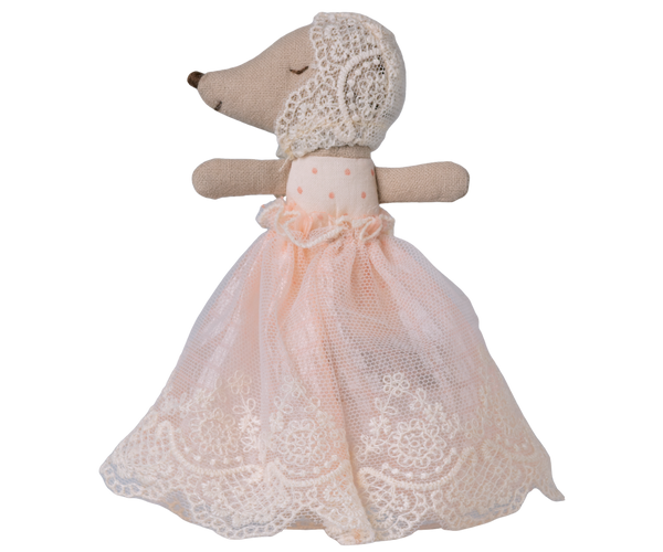 Baby mouse in gown- Powder by Maileg