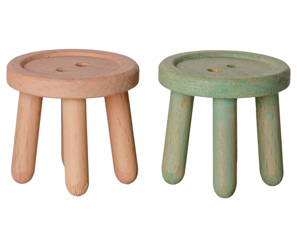 Stool set, Mouse - Light rose/Light mint by Maileg