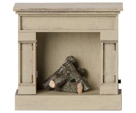 Fireplace, Mouse - Off white by Maileg