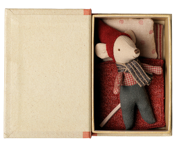 Christmas mouse, Baby in book by Maileg