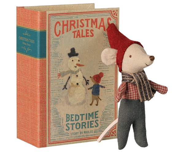 Christmas mouse, Baby in book by Maileg