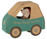 Christmas mouse, Little brother in car box by Maileg