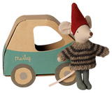 Christmas mouse, Little brother in car box by Maileg