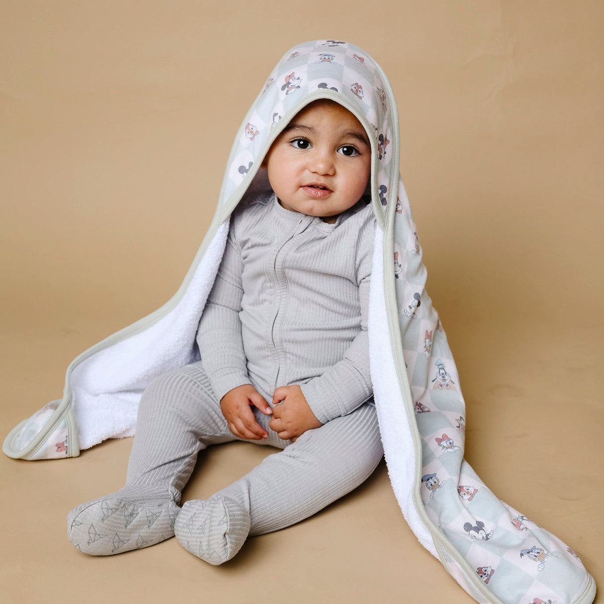 Premium Baby Knit Hooded Towel- Mickey Mouse and Friends by Copper Pearl
