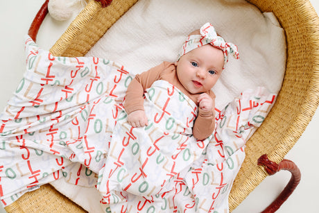 Knit Swaddle Blanket - Jolly by Copper Pearl