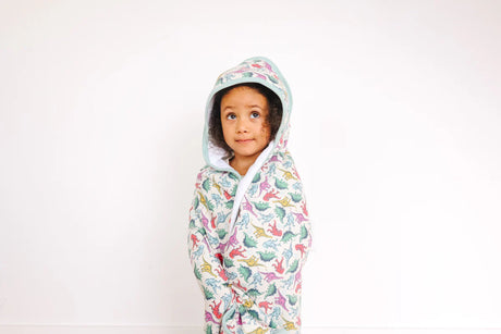 Premium Baby Knit Hooded Towel - Dinosaurs of Jurassic Park by Copper Pearl