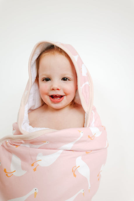 Premium Baby Knit Hooded Towel - Goosie by Copper Pearl