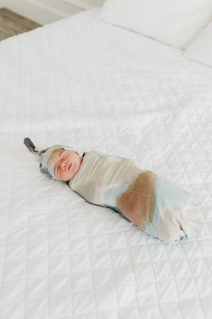 Knit Swaddle Blanket in Picasso by Copper Pearl