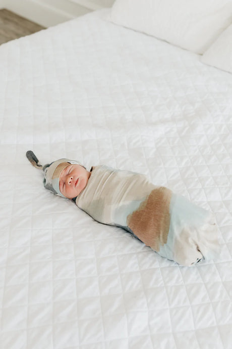 Knit Swaddle Blanket in Picasso by Copper Pearl