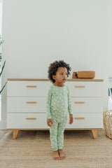 Long Sleeve 2 Piece Pajama Set in Bogey by Copper Pearl