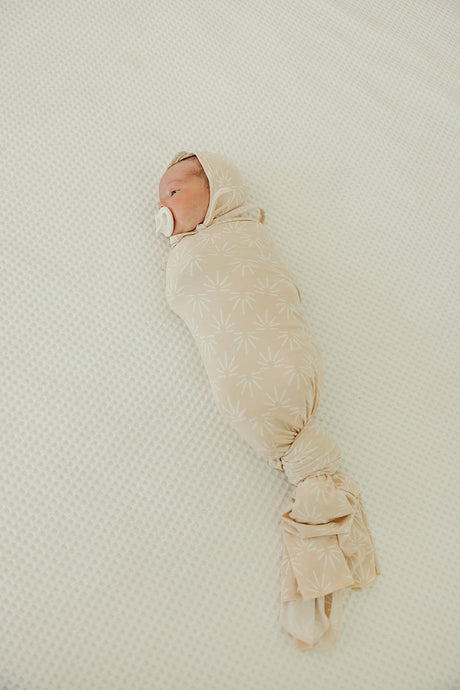 Knit Swaddle Blanket in Sol by Copper Pearl