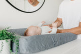 Premium Knit Diaper Changing Pad Cover in Slate by Copper Pearl
