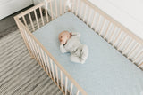 Premium Knit Fitted Crib Sheet in Lennon  by Copper Pearl