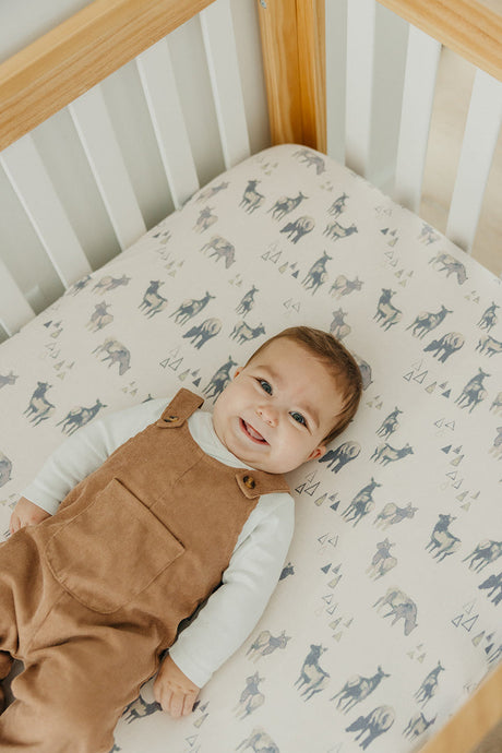 Premium Knit Fitted Crib Sheet - Cody by Copper Pearl