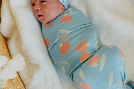 Knit Swaddle Blanket - Clementine by Copper Pearl