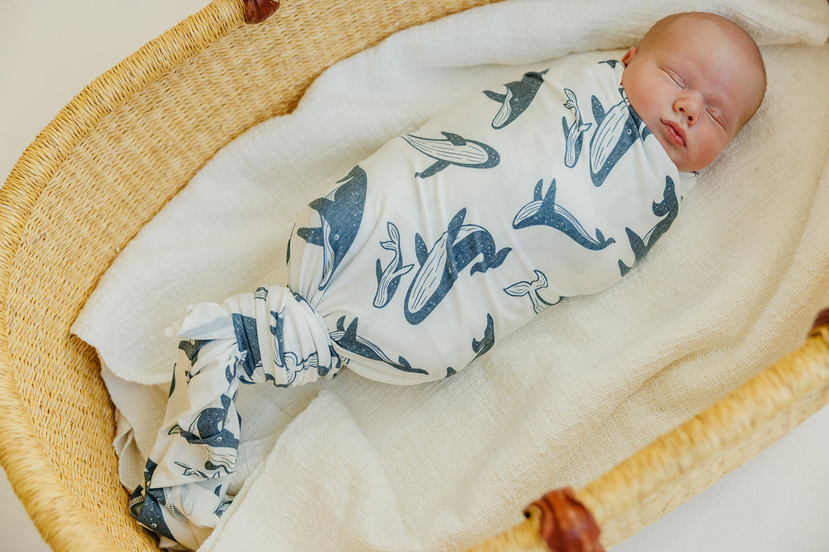 Knit Swaddle Blanket - Cove by Copper Pearl