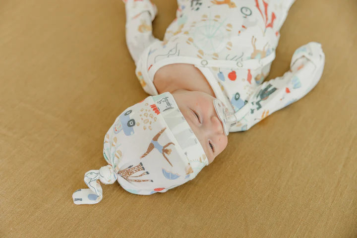 Top Knot Hat 0-4M in Bailey by Copper Pearl