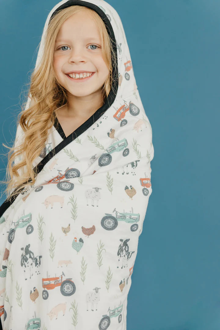 Premium Big Kid Hooded Towel in Jo by Copper Pearl
