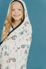 Premium Big Kid Hooded Towel in Jo by Copper Pearl
