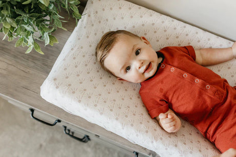 Premium Knit Diaper Changing Pad Cover in Shine by Copper Pearl