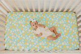Premium Knit Fitted Crib Sheet in Lemon by Copper Pearl